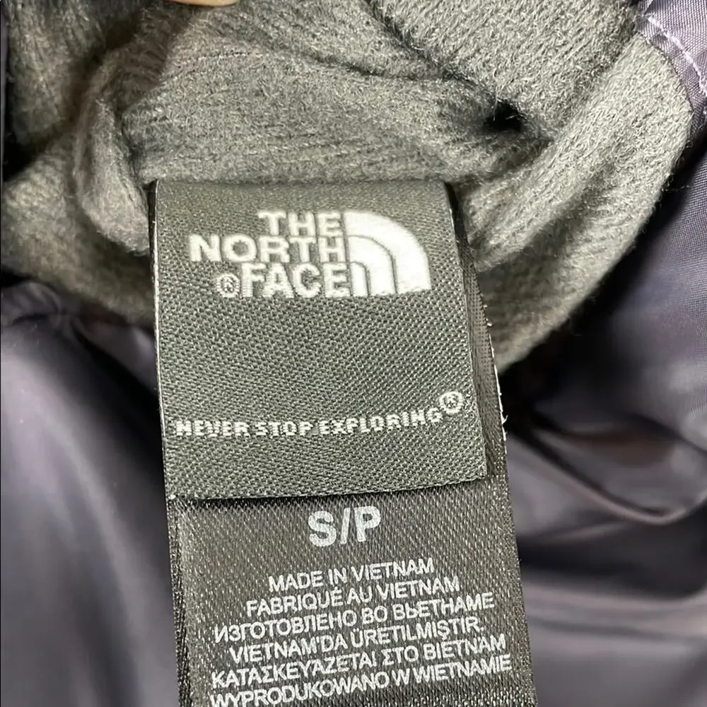 The North Face Reversible Fluffy Womens S Blue Fleece Vest with Pink Full Zipper